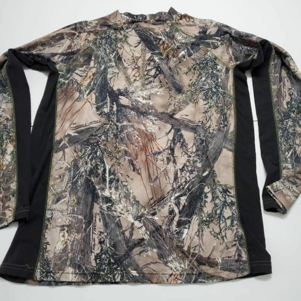 Silvertec Mens True Timber Hunting T-Shirt Brown Black Camouflage Stretch Tee M